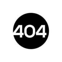 404 internet fout bladzijde icoon. 404 aantal symbool. vector