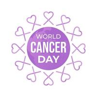 wereld kanker dag Op maat logo vector