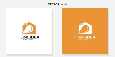 huis idee lamp lamp logo ontwerp inspiratie. vector
