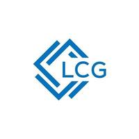 lcg brief logo ontwerp Aan wit achtergrond. lcg creatief cirkel brief logo concept. lcg brief ontwerp. vector
