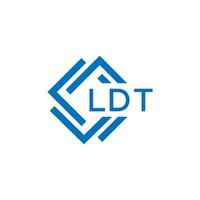 ldt brief logo ontwerp Aan wit achtergrond. ldt creatief cirkel brief logo concept. ldt brief ontwerp. vector