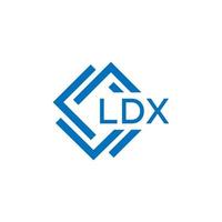 ldx brief logo ontwerp Aan wit achtergrond. ldx creatief cirkel brief logo concept. ldx brief ontwerp. vector