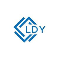 ldy brief logo ontwerp Aan wit achtergrond. ldy creatief cirkel brief logo concept. ldy brief ontwerp. vector