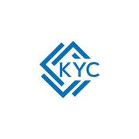 kyc brief logo ontwerp Aan wit achtergrond. kyc creatief cirkel brief logo concept. kyc brief ontwerp. vector