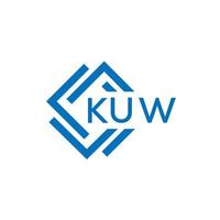 kuw brief logo ontwerp Aan wit achtergrond. kuw creatief cirkel brief logo concept. kuw brief ontwerp. vector