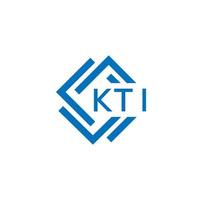 kti brief logo ontwerp Aan wit achtergrond. kti creatief cirkel brief logo concept. kti brief ontwerp. vector