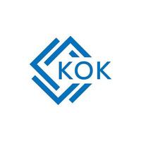 kok brief logo ontwerp Aan wit achtergrond. kok creatief cirkel brief logo concept. kok brief ontwerp. vector