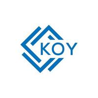 koy brief logo ontwerp Aan wit achtergrond. koy creatief cirkel brief logo concept. koy brief ontwerp. vector