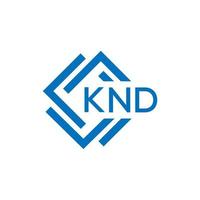 knd brief logo ontwerp Aan wit achtergrond. knd creatief cirkel brief logo concept. knd brief ontwerp. vector