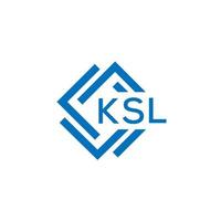 ksl brief logo ontwerp Aan wit achtergrond. ksl creatief cirkel brief logo concept. ksl brief ontwerp. vector