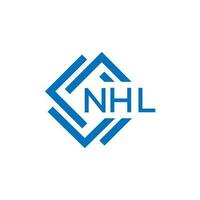 nhl brief logo ontwerp Aan wit achtergrond. nhl creatief cirkel brief logo concept. nhl brief ontwerp. vector