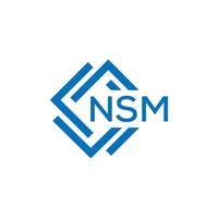 nsm brief logo ontwerp Aan wit achtergrond. nsm creatief cirkel brief logo concept. nsm brief ontwerp. vector