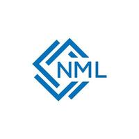 nml brief logo ontwerp Aan wit achtergrond. nml creatief cirkel brief logo concept. nml brief ontwerp. vector