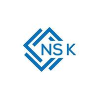 nsk brief logo ontwerp Aan wit achtergrond. nsk creatief cirkel brief logo concept. nsk brief ontwerp. vector