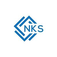 nks brief ontwerp.nks brief logo ontwerp Aan wit achtergrond. nks creatief cirkel brief logo concept. nks brief ontwerp. vector