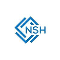 nsh brief logo ontwerp Aan wit achtergrond. nsh creatief cirkel brief logo concept. nsh brief ontwerp. vector