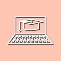 uniek online diploma uitreiking vector icoon