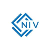 niv brief logo ontwerp Aan wit achtergrond. niv creatief cirkel brief logo concept. niv brief ontwerp. vector