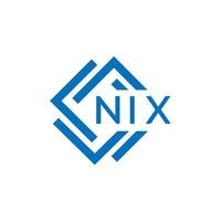 nix brief logo ontwerp Aan wit achtergrond. nix creatief cirkel brief logo concept. nix brief ontwerp. vector
