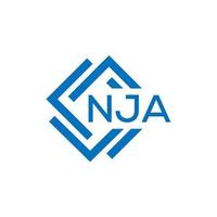 nja brief logo ontwerp Aan wit achtergrond. nja creatief cirkel brief logo concept. nja brief ontwerp. vector