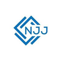 njj brief logo ontwerp Aan wit achtergrond. njj creatief cirkel brief logo concept. njj brief ontwerp. vector