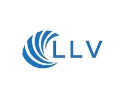 llv abstract bedrijf groei logo ontwerp Aan wit achtergrond. llv creatief initialen brief logo concept. vector