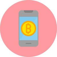 online bitcoin betaling vector icoon