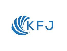 kfj abstract bedrijf groei logo ontwerp Aan wit achtergrond. kfj creatief initialen brief logo concept. vector