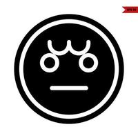 emoticon glyph icoon vector