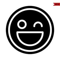 emoticon glyph icoon vector