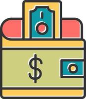 portemonnee vector pictogram