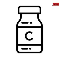 fles drug lijn icoon vector