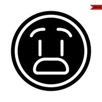 emoticon glyph icoon vector