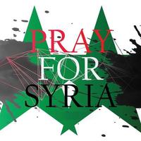 bidden voor Syrië, vector illustratie banier, abstract Syrië post ontwerp