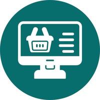 boodschappen doen online vector icoon