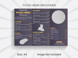 drievoud brochure nieuw jaar voedsel menu sjabloon. modern vector restaurant menu ontwerp indeling.