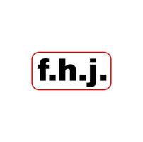 fhj merk naam eerste brieven icoon. fhj typografie monogram. vector