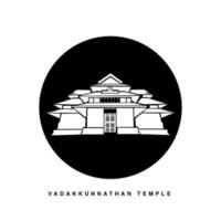 sri vadakkunnathan tempel, thrissur vector icoon. heer vadakkunnathan tempel icoon.