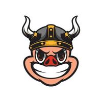 varken viking mascotte ontwerp vector