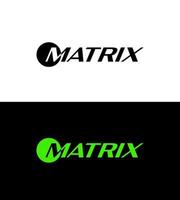 Matrix typografie logo. Matrix bedrijf Mark vector. vector