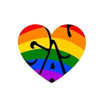 homo geschreven in zes kleur hart vorm typografie. vector