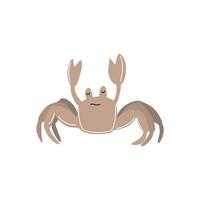 schattig krab in Scandinavisch stijl Aan een wit achtergrond. vector hand- getrokken kinderen illustratie. zee oceaan. onderwater- wereld