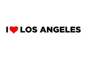 ik liefde los angeles typografie met rood hart. liefde los angeles belettering. vector