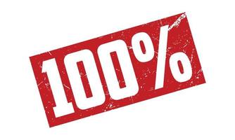 100 procent rubber stempel. rood 100 procent rubber grunge postzegel zegel vector illustratie