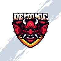 rood demon hel mascotte vector