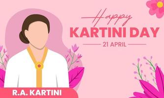 vector kartini dag groet. kartini is een figuur van Indonesisch vrouwen emancipatie. het is heel geschikt naar geven groeten Aan kartini's dag voor Super goed Dames.