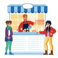 straat kiosk vector