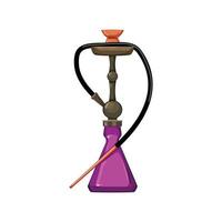 oosten- hookah shisha tekenfilm vector illustratie