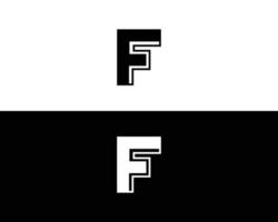 brief f logo icoon idee ontwerp concept vector