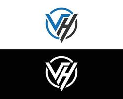 alfabet vh brieven logo initialen monogram ontwerp vector. vector